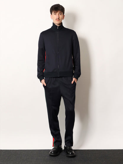 Gucci Jersey sweatshirt with lateral Web Band - Ink Mix