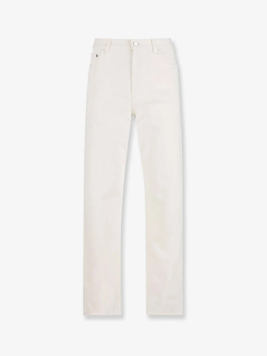 Gucci Denim Trousers With Metal Horsebit Detail On The Back