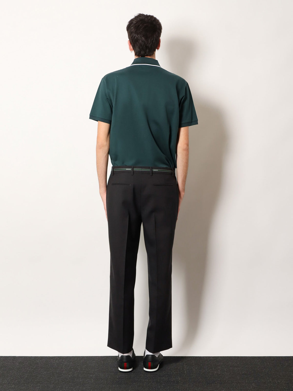 Gucci Wool trousers with Gucci detail - Dark Grey Green Mc