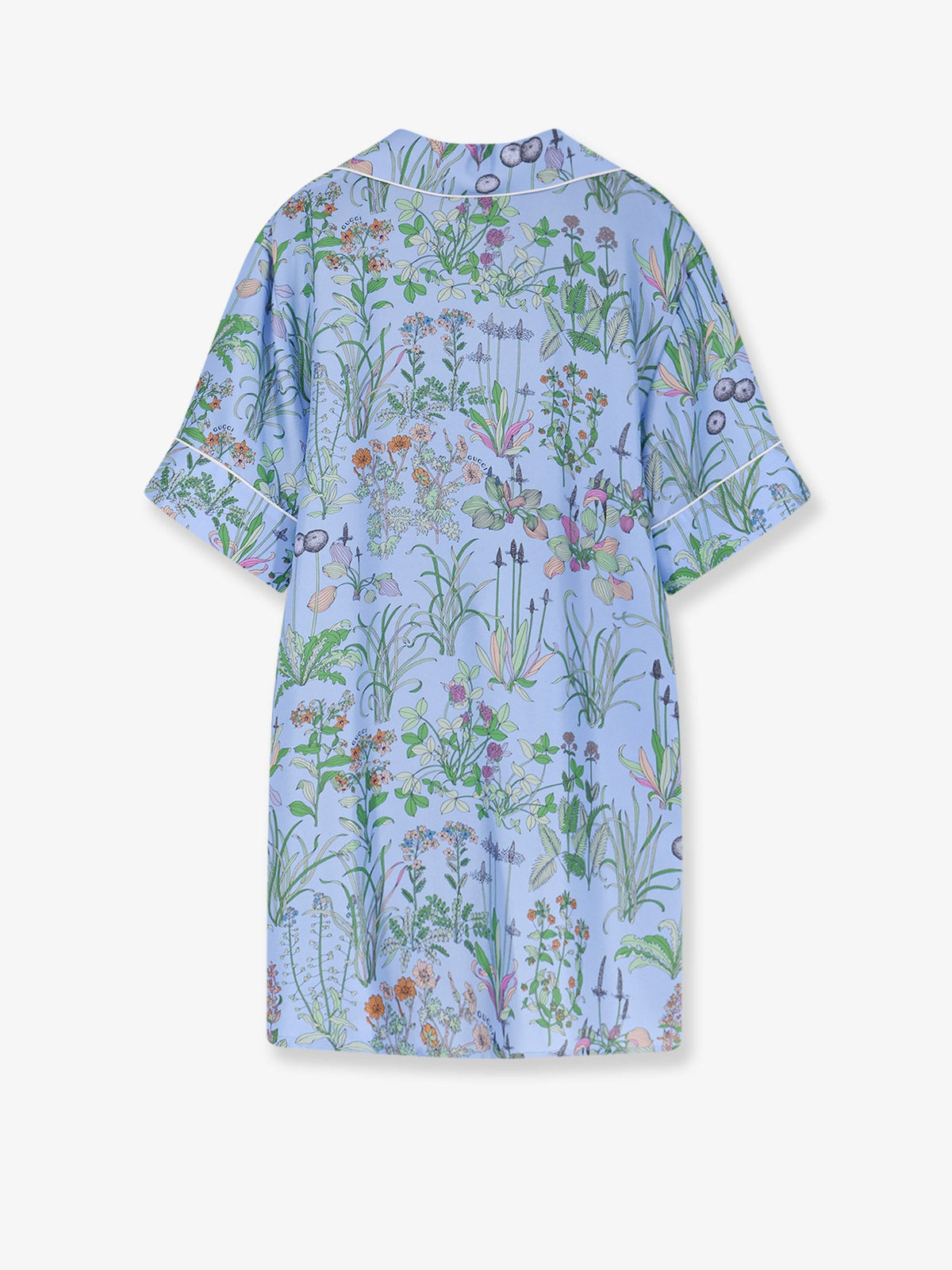 Gucci Printed silk shirt - Azure Ivory Mc
