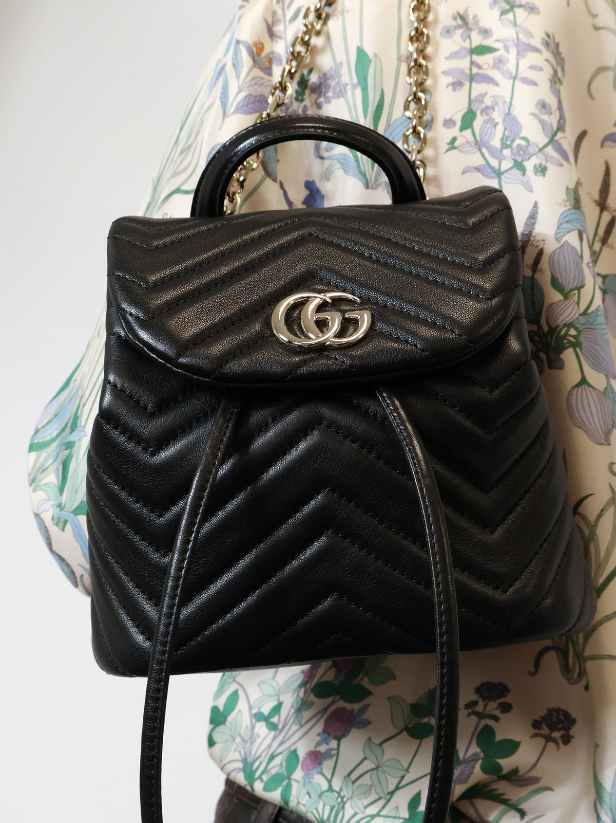 Gucci GG Marmont Mini leather backpack - Black