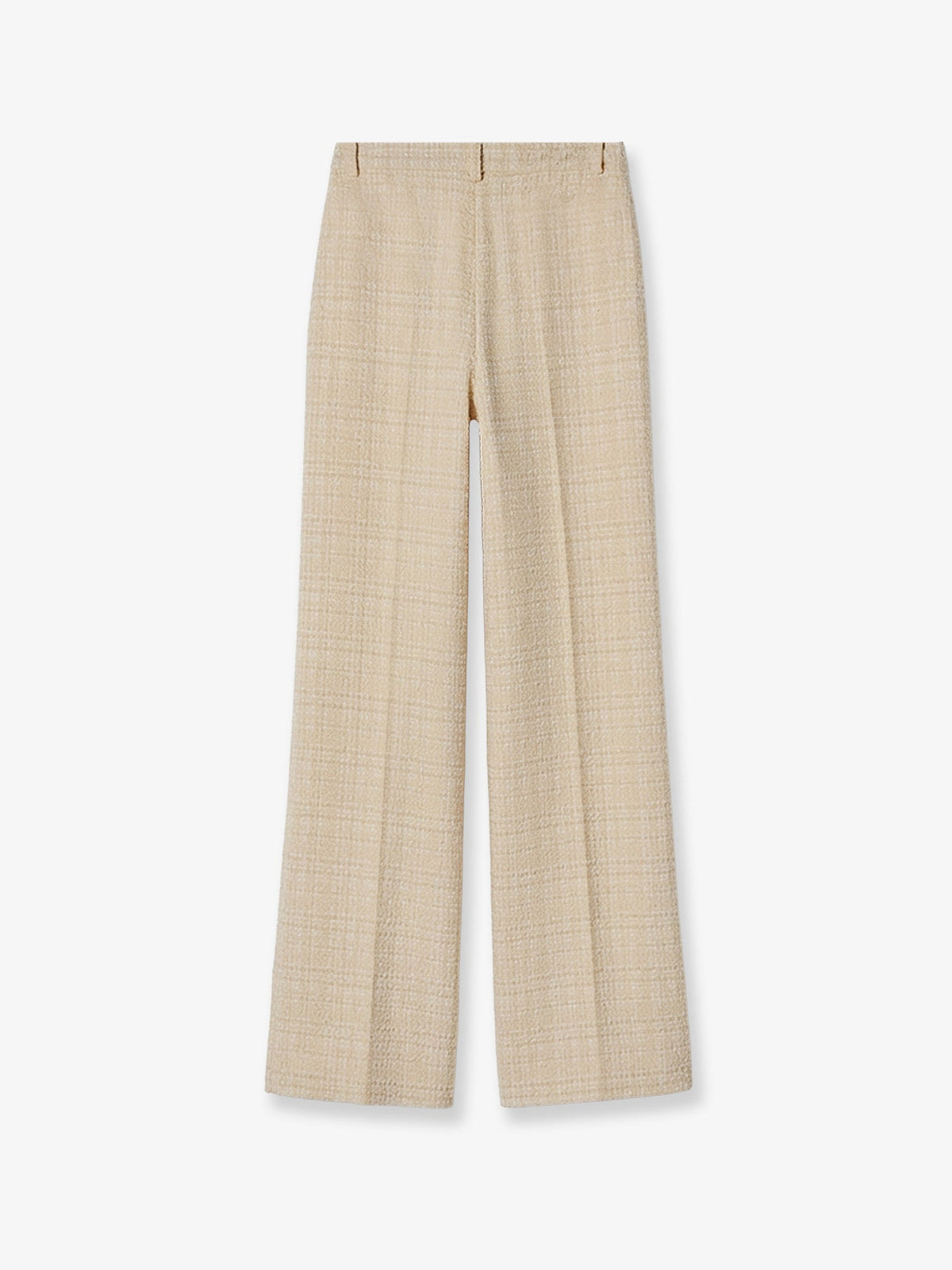 Gucci Cotton blend trousers with checked pattern - Beige White