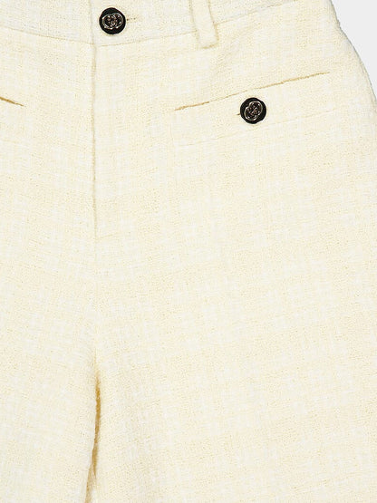 Gucci Cotton Blend Trousers With Checked Pattern