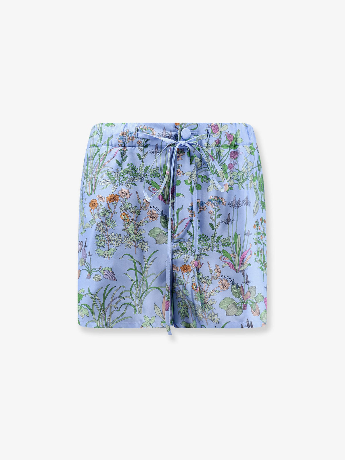 Gucci Printed silk shorts - Azure Ivory Mc