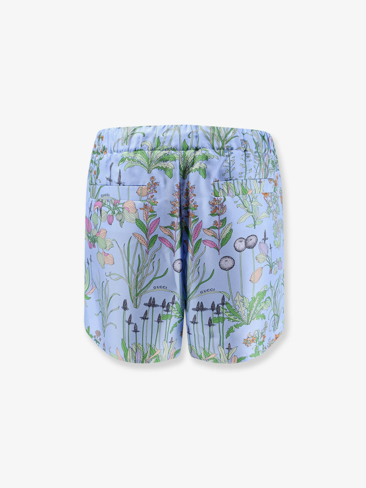 Gucci Printed silk shorts - Azure Ivory Mc
