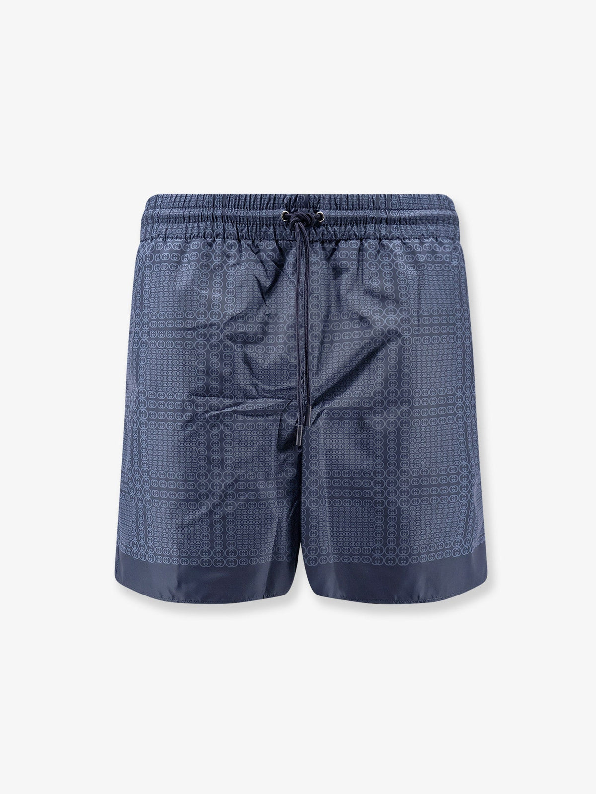 Gucci Nylon swim trunks with all-over Gucci Incrocio print - Blu Navy Blu Royal