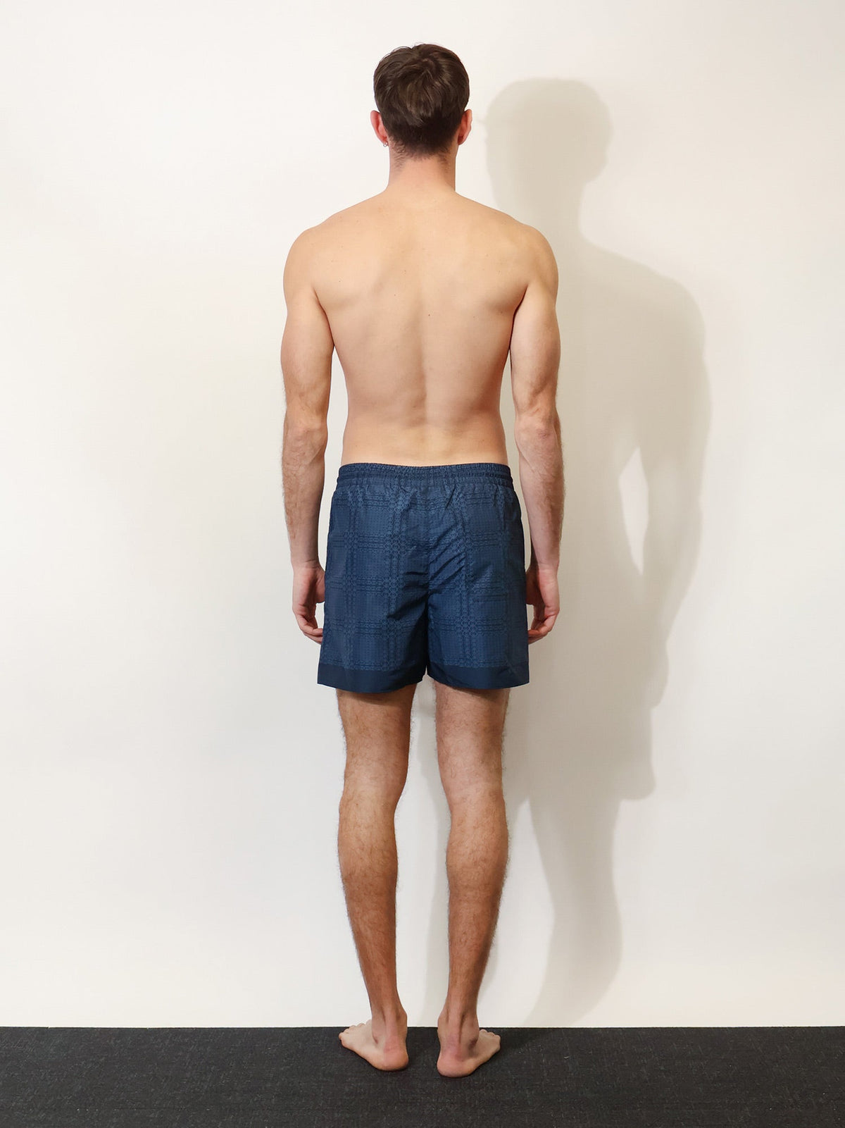 Gucci Nylon swim trunks with all-over Gucci Incrocio print - Blu Navy Blu Royal