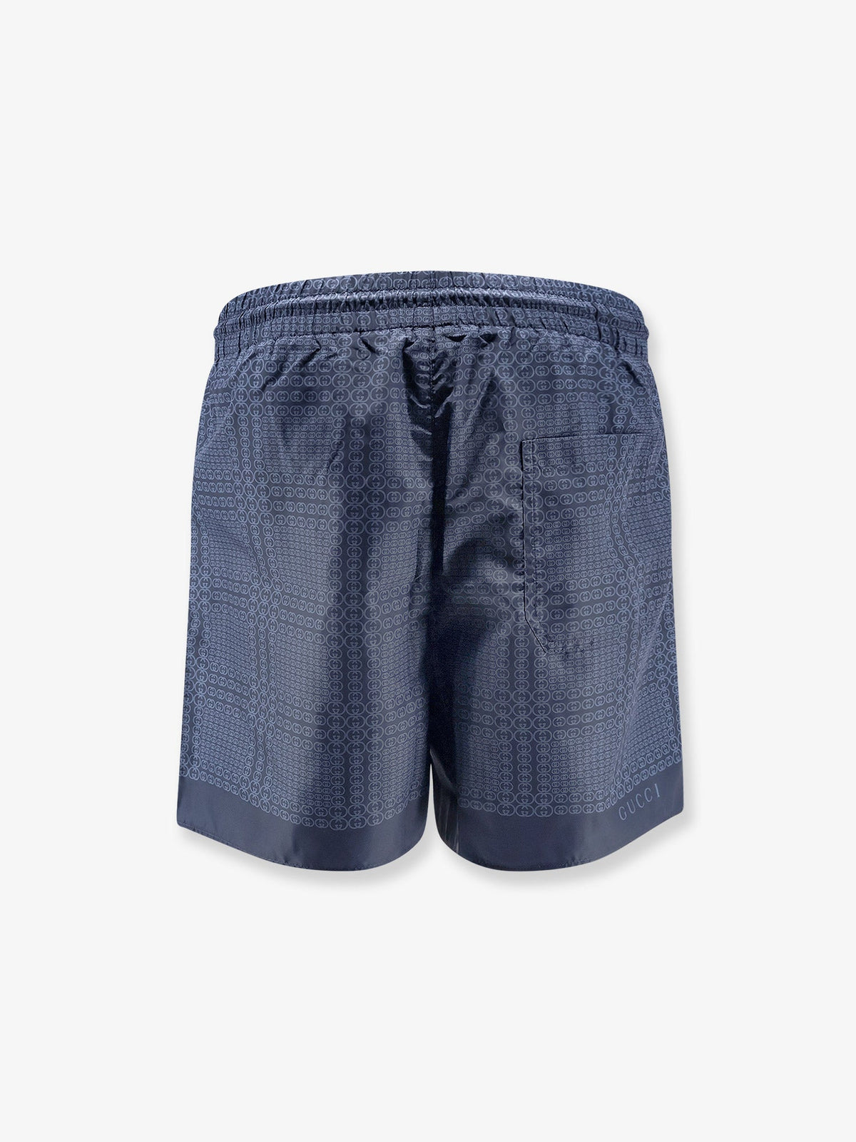 Gucci Nylon swim trunks with all-over Gucci Incrocio print - Blu Navy Blu Royal