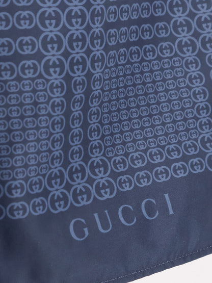 Gucci Nylon swim trunks with all-over Gucci Incrocio print - Blu Navy Blu Royal