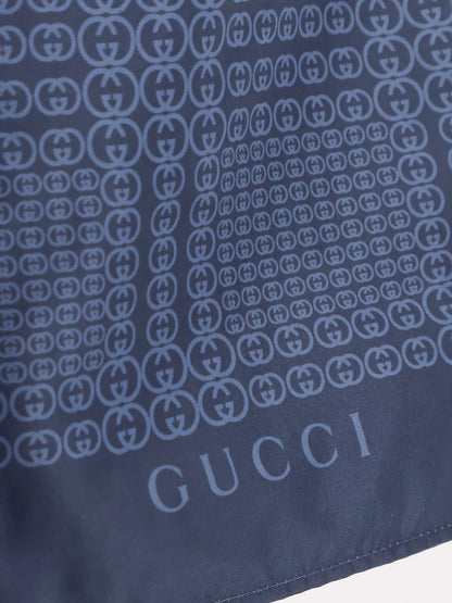 Gucci Nylon Swim Trunks With All Over Gucci Incrocio Print