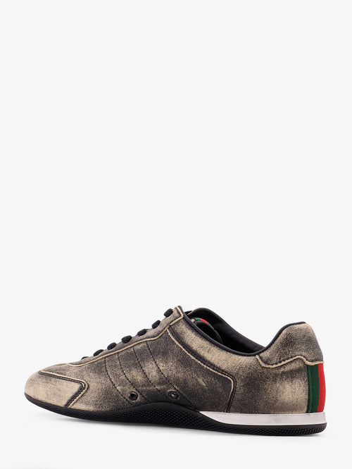 Gucci Gucci Shift délavé leather sneakers - Black