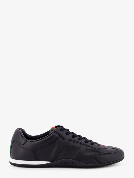 Gucci Gucci Shift Suede Sneakers With Gg Supreme Fabric Inserts