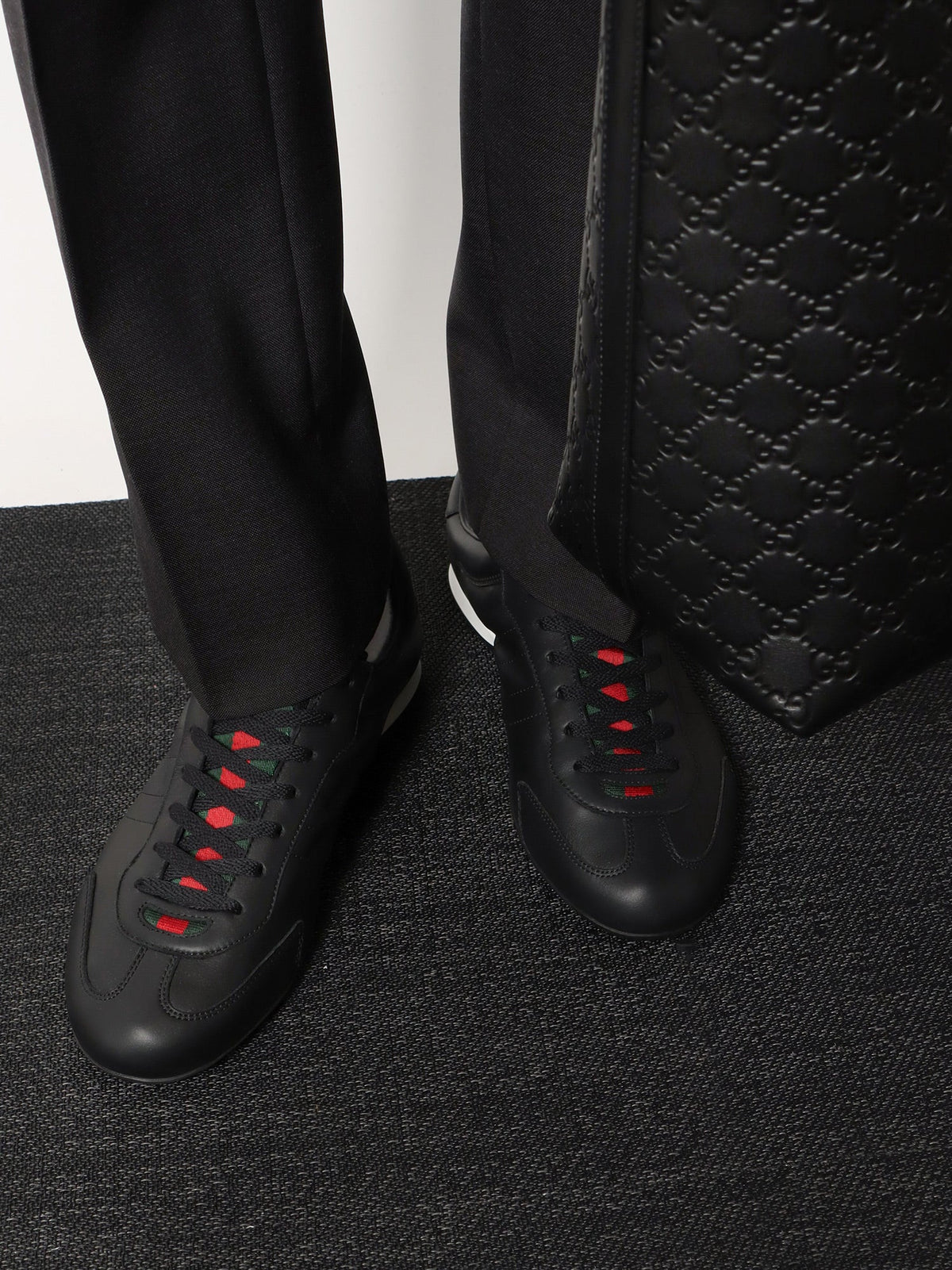 Gucci Gucci Shift leather sneakers - Black