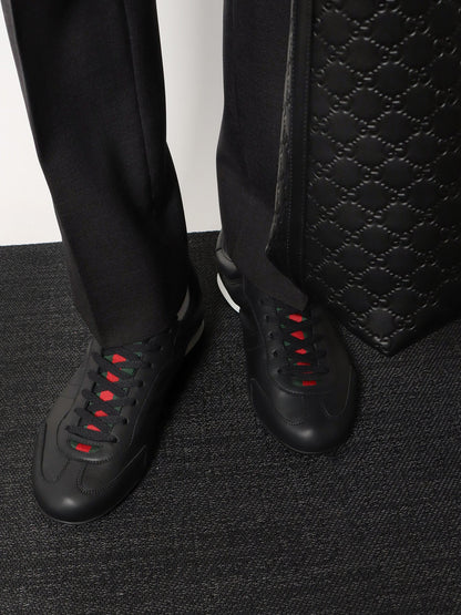 Gucci Gucci Shift leather sneakers - Black