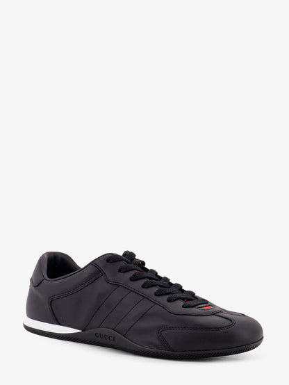 Gucci Gucci Shift Suede Sneakers With Gg Supreme Fabric Inserts
