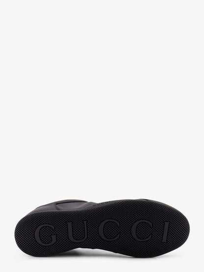 Gucci Gucci Shift Suede Sneakers With Gg Supreme Fabric Inserts