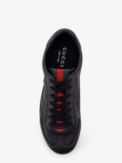 Gucci Gucci Shift Suede Sneakers With Gg Supreme Fabric Inserts
