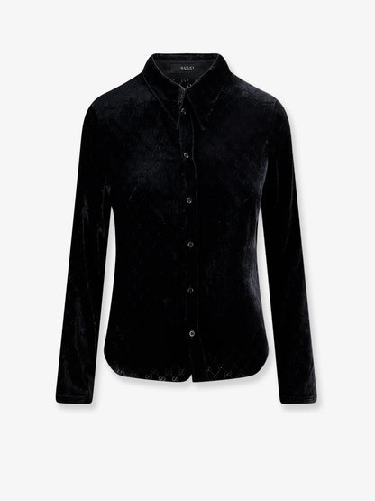 Gucci Stretch GG dévoré velvet shirt - Black
