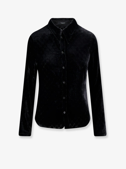 Gucci Stretch GG dévoré velvet shirt - Black