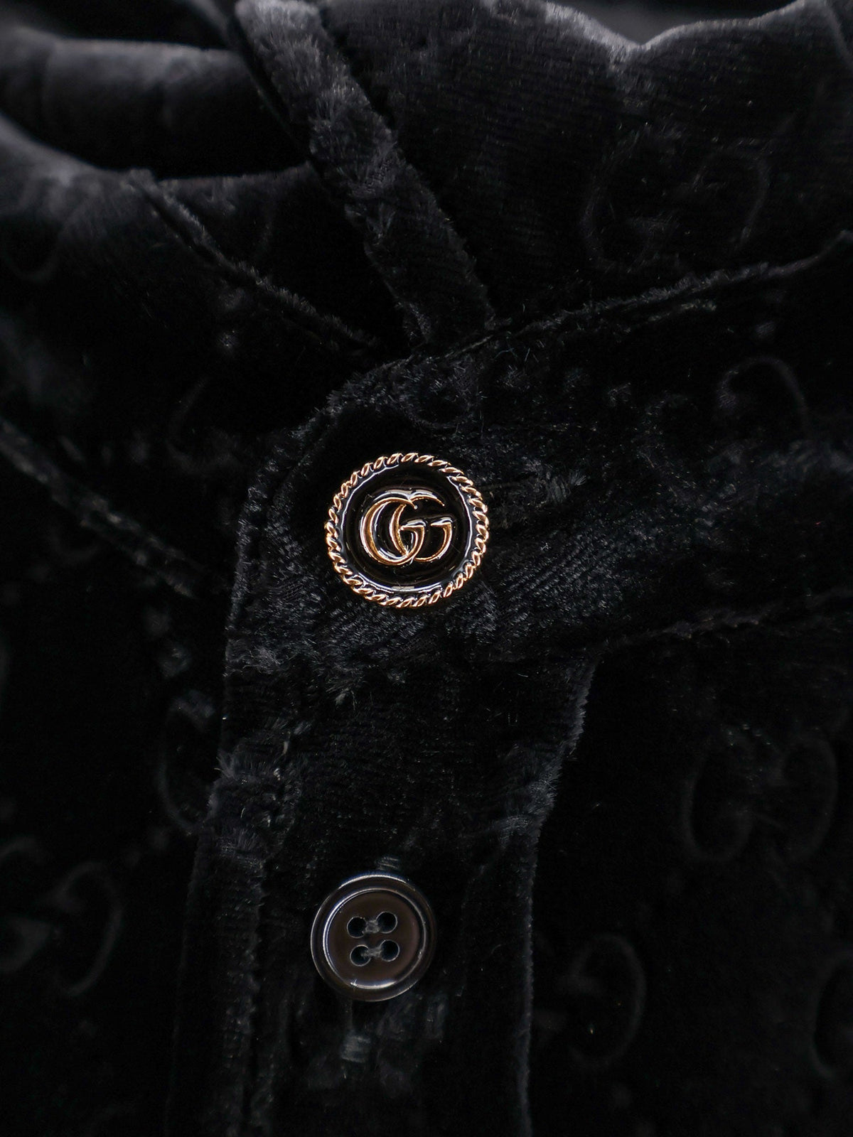 Gucci Stretch GG dévoré velvet shirt - Black