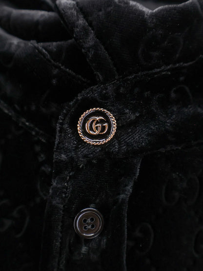 Gucci Stretch Gg Dévoré Velvet Shirt