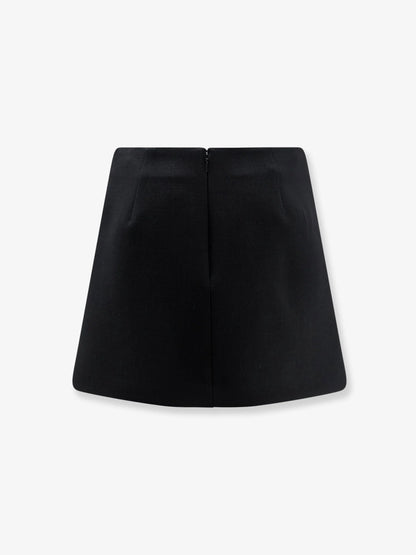 Gucci Wool Crêpe Skirt With Double G Button