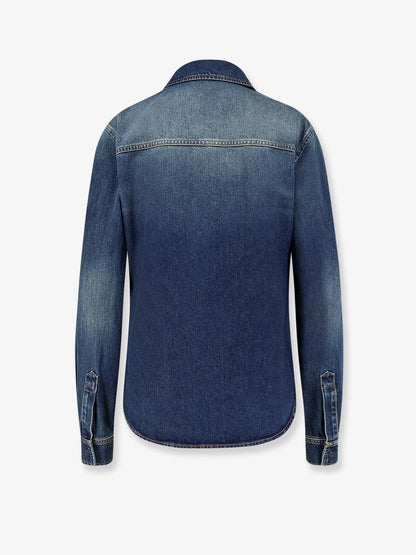 Gucci Denim Shirt With Embroidery
