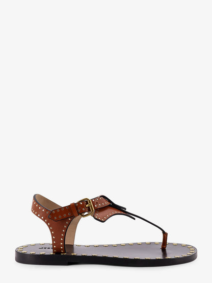 Isabel Marant Joonya flat leather sandals - Cognac
