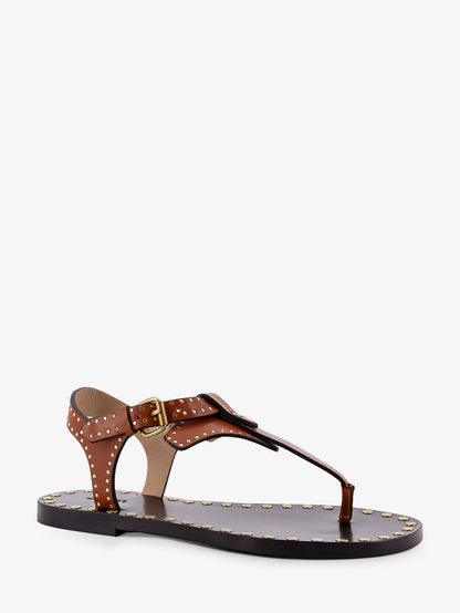 Isabel Marant Joonya flat leather sandals - Cognac
