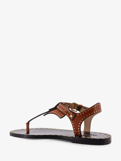 Isabel Marant Joonya flat leather sandals - Cognac