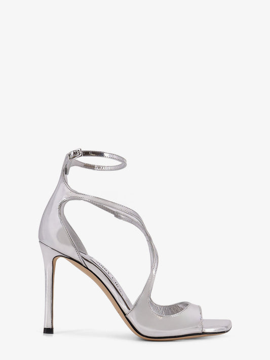 Jimmy Choo Azia Glittered Leather Sandals