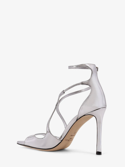 Jimmy Choo Azia Glittered Leather Sandals