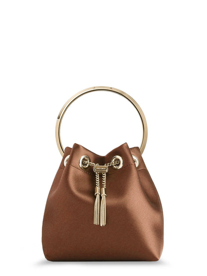 Jimmy Choo Bonbon Bucket Bag In Mirrored Fabric