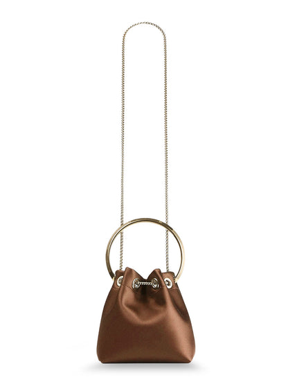 Jimmy Choo Bonbon Bucket Bag In Mirrored Fabric