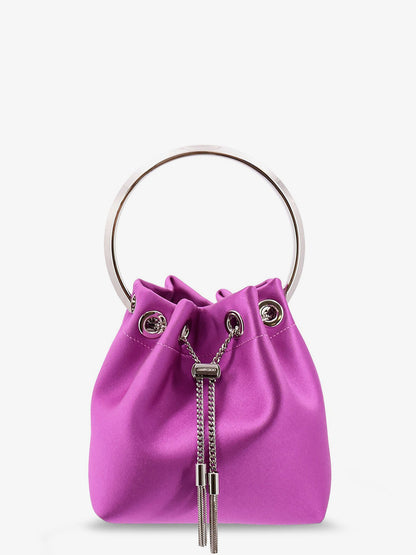 Jimmy Choo Bonbon Bucket Bag In Mirrored Fabric