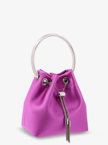 Jimmy Choo Bonbon Bucket Bag In Mirrored Fabric