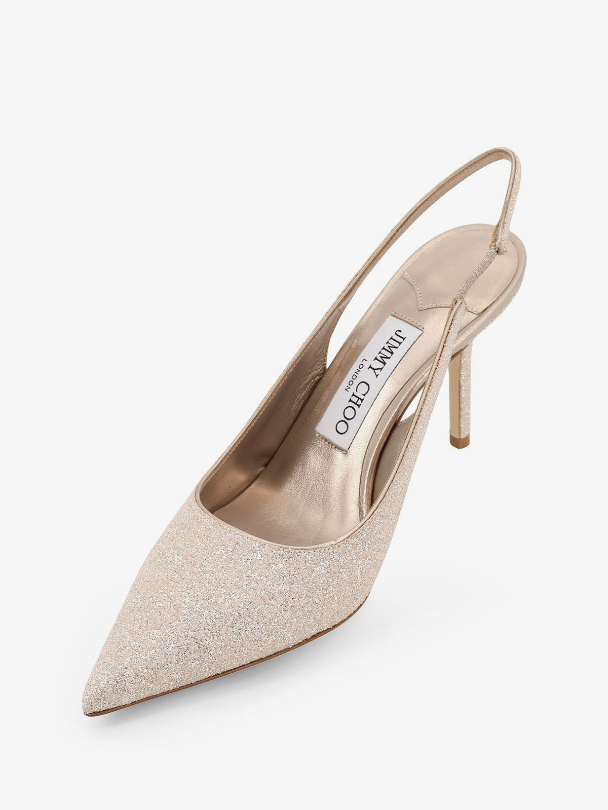 Jimmy Choo Love décolleté with all-over glitter effect - Lightsoftgold