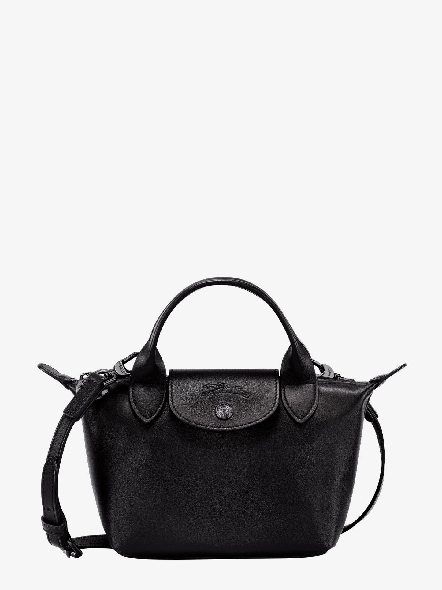 Longchamp Paris Le Pliage Xtra Xs Leather Crossbody Bag With Engraved Logo