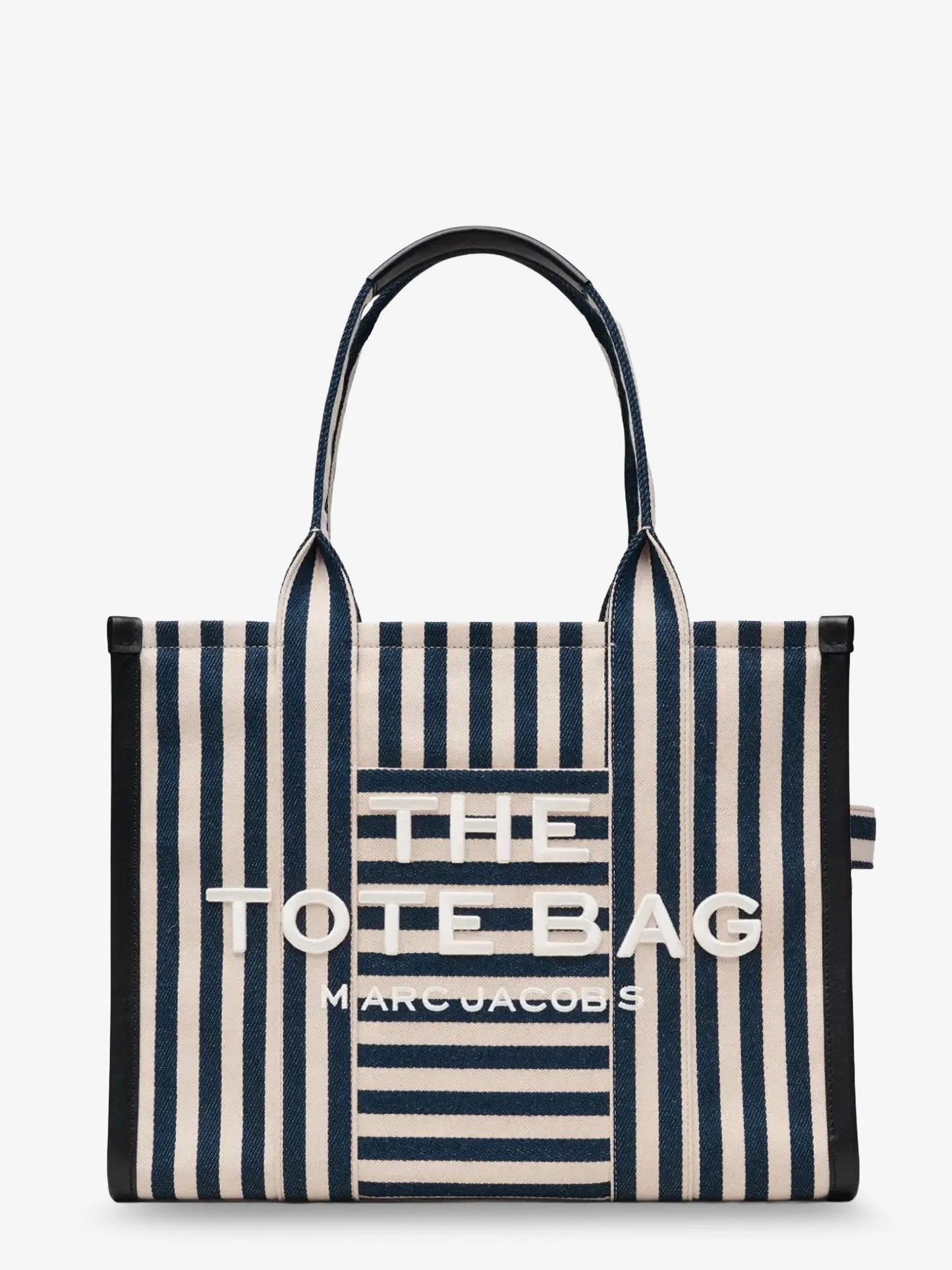 Marc Jacobs The Large Tote Canvas Handbag With Front Embroidered Logo