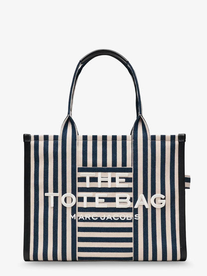 Marc Jacobs The Large Tote Canvas Handbag With Front Embroidered Logo