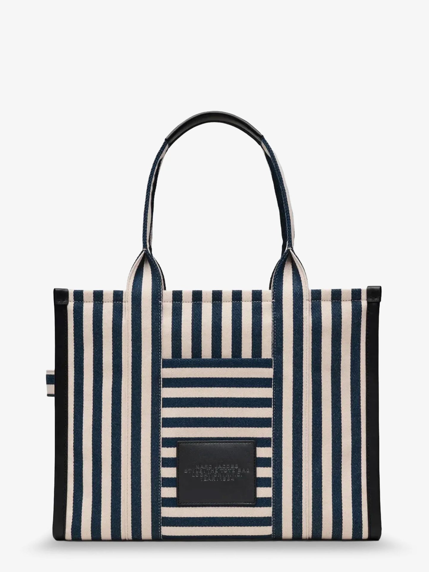 Marc Jacobs The Large Tote Canvas Handbag With Front Embroidered Logo