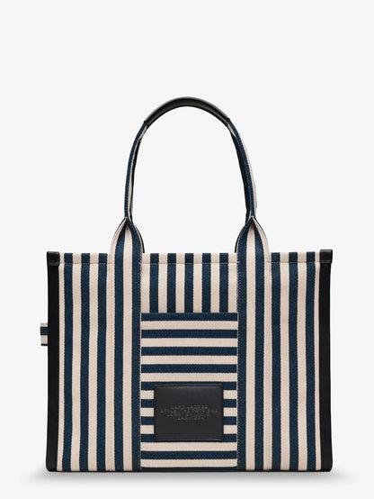 Marc Jacobs The Large Tote Canvas Handbag With Front Embroidered Logo