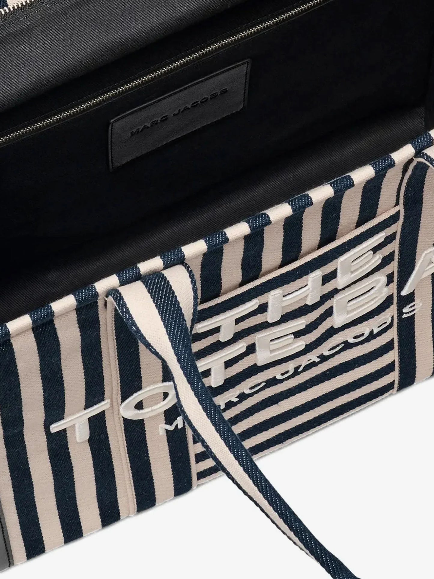 Marc Jacobs The Large Tote Canvas Handbag With Front Embroidered Logo