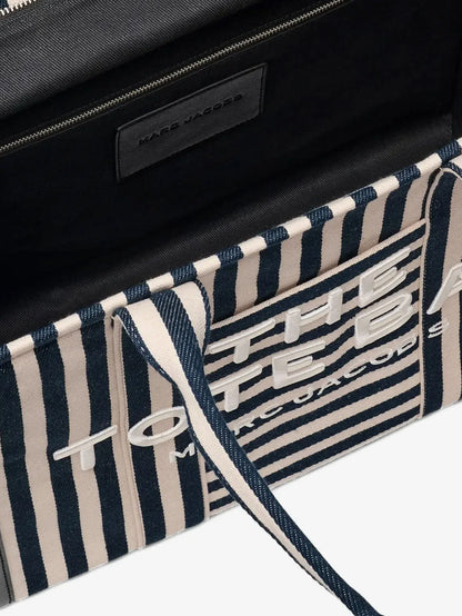 Marc Jacobs The Large Tote Canvas Handbag With Front Embroidered Logo