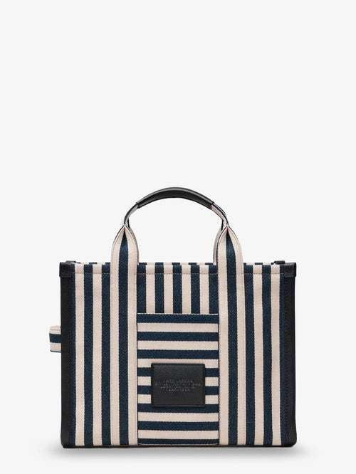 Marc Jacobs The Tote bag canvas handbag with embroidered logo on the front - Blue Sea Multi