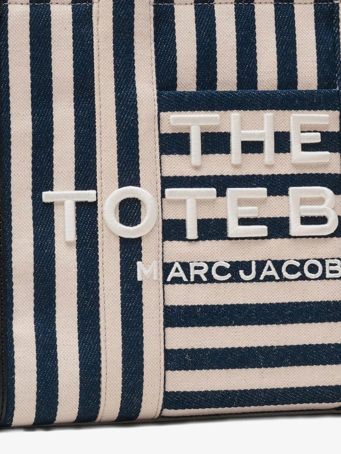 Marc Jacobs The Tote Bag Canvas Handbag With Embroidered Logo On The Front
