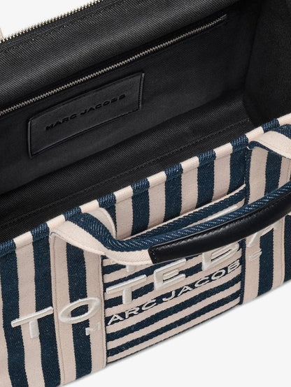 Marc Jacobs The Tote Bag Canvas Handbag With Embroidered Logo On The Front
