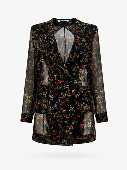 Max Mara Silk blazer with floral print - Nero
