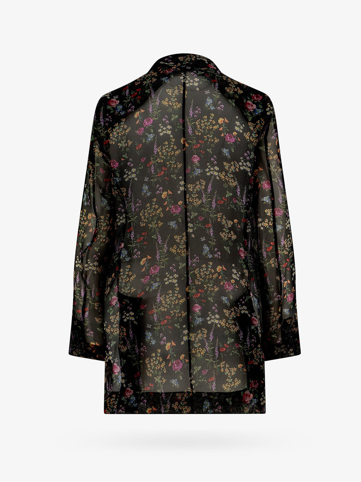 Max Mara Silk blazer with floral print - Nero