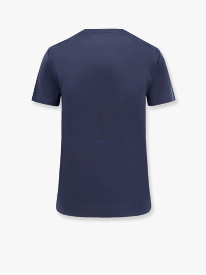 Max Mara Nerina cotton t-shirt with Max Mara embroidery - Blu